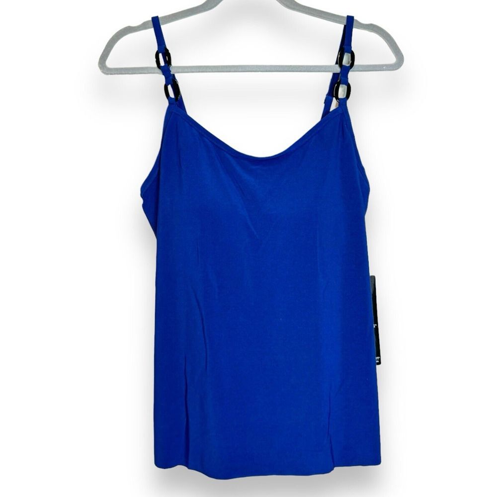 Miraclesuit Size 8 Indigo Blue Tankini Top Draped Slimming‎